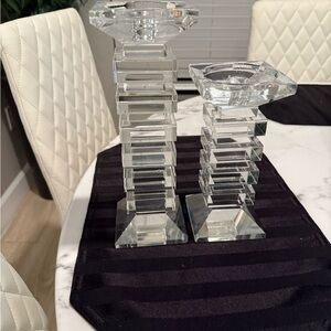 Elegant Glass Candle Holders